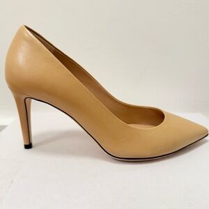 Tamara Mellon Rebel 75 Nude Leather Pumps, Size 5 – NWOT